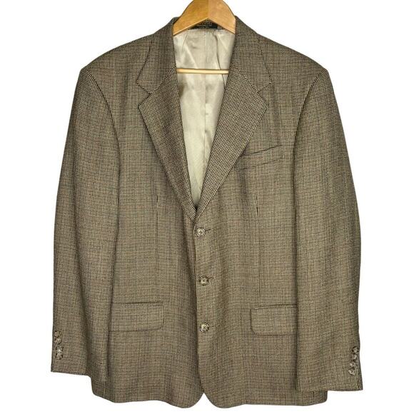 Oscar De La Renta Mens Wool Blazer Jacket 3-Button Size 42L - Picture 1 of 7